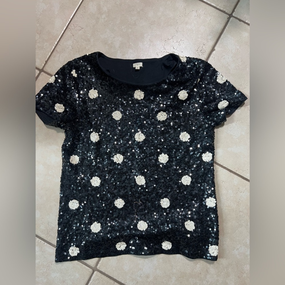 J. Crew Sequin Top - S